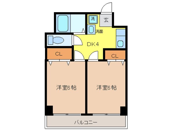 向陽ビルの物件間取画像